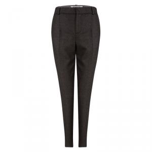Chloe Brown Wool Straight Fit Trousers M