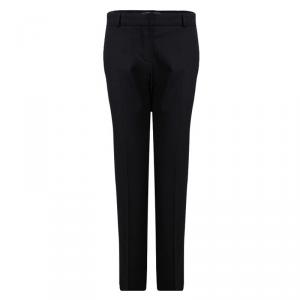 Chloe Black Wool Straight Fit Trousers M