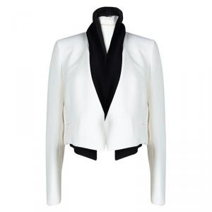 Chloe White Faux Double Layer Blazer M