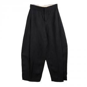 Pre Owned Chloe Black Linen High Waist Culottes S