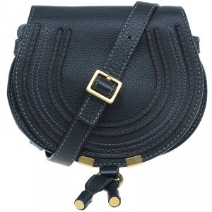 Pre Owned Chloe Black Leather Mini Marcie Crossbody Bag