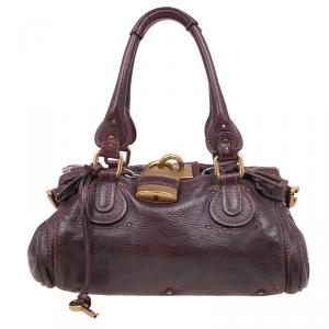 Pre Owned Chloe Chocolate Brown Leather Medium Paddington Satchel Bag