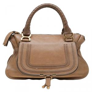 Pre Owned Chloe Brown Leather Medium Marcie Satchel