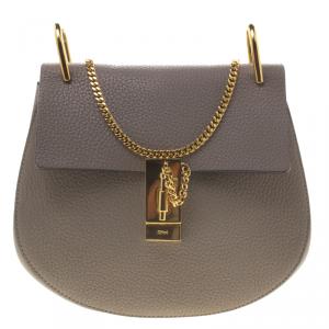 Pre Owned Chloe Beige Leather Medium Drew Shoulder Bag