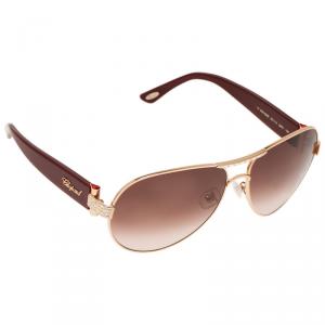 Chopard Gold Embellished SCH 866 Sunglasses
