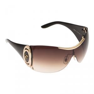 Chopard Black and Gold SCH748S Shield Sunglasses