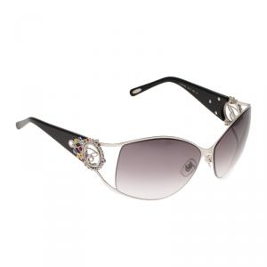 Chopard Silver SCH 805S Embellished Round Sunglasses
