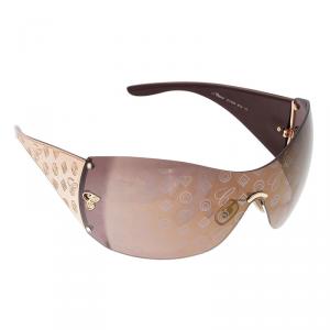 Chopard Gold Monogram SCH632 Shield Sunglasses