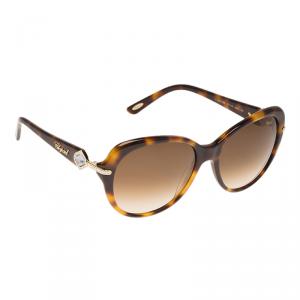 Chopard Brown SCH 130S Jewel Embellished Frame Sunglasses