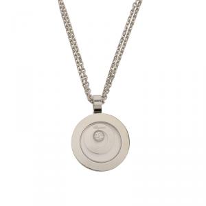 Chopard Happy Spirit Diamond White Gold Pendant & Double Chain Necklace