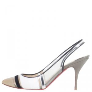 Christian Louboutin Tri-Color Highway Slingback Sandals Size 38.5