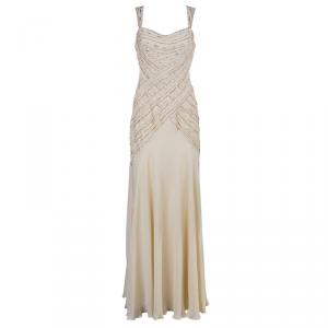 Pre Owned Class by Roberto Cavalli Blush Embellished Gown L