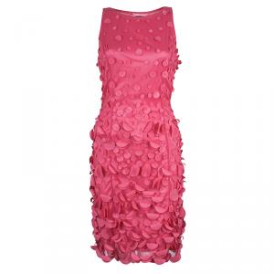 Pre Owned Class by Roberto Cavalli Pink Circle Detail Shift Dress M