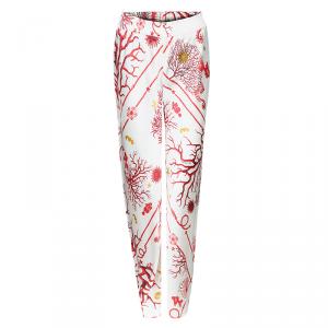 Class by Roberto Cavalli Printed Silk Pants M