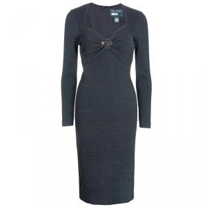 Pre Owned Class by Roberto Cavalli Grey Fitted Dress S