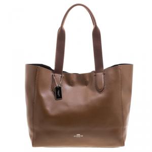 Coach Brown Pebbled Leather Derby Tote