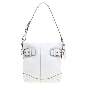 Coach White Leather Hobo