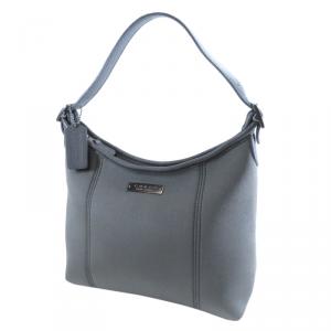 Pre Owned Coach Grey Neoprene/Leather Hobo
