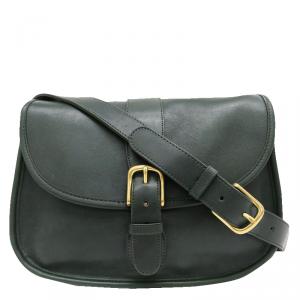 Coach Black Leather Saddle Shoulder Bag 