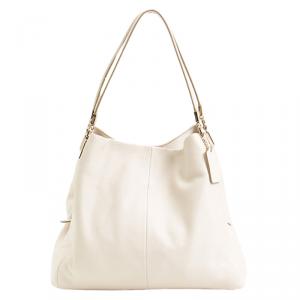 Coach White Leather Small Madison Tote