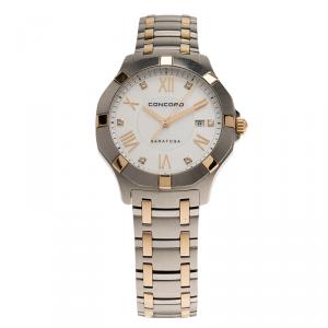 Concord White Stainless Steel Saratoga Women's Wristwatch 32MM