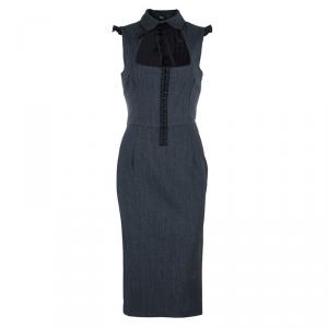 D&G Grey Peter Pan Collar Dress M