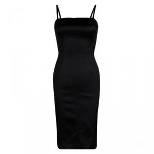 D & G Black Satin Sleeveless Dress S 