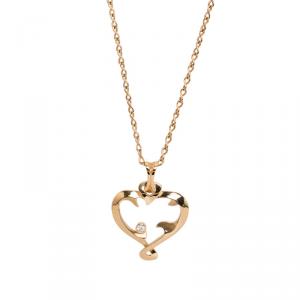 De Beers Heart in Rose Diamond Rose Gold Sautoir Necklace