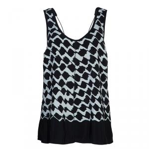 10 Crosby Derek Lam Monochrome Crossover Strap Sleeveless Top M