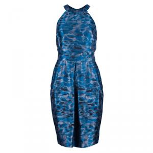 Derek Lam Silk Jacquard Halter Neck Dress L