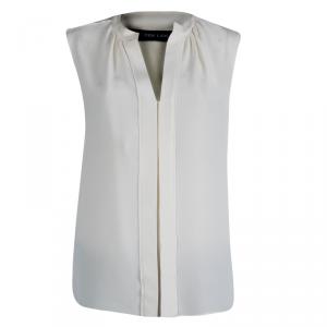 Derek Lam Cream Silk  Sleeveless Top M