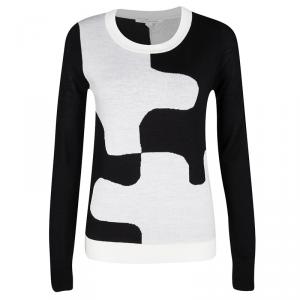 Diane Von Furstenberg Monochrome Wool Daphne Sweater L