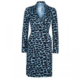 Pre Owned Diane Von Furstenberg New Jeanne Two Wrap Dress S