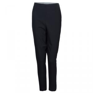 Pre Owned Diane von Furstenberg Black Jordy Trousers L