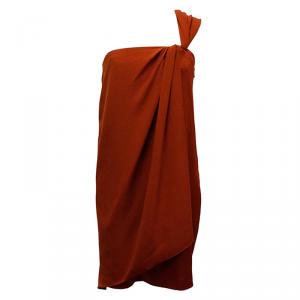 Pre Owned Diane Von Furstenberg Red One Shoulder Valetta Dress L