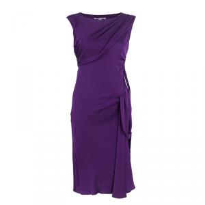 Pre Owned Diane Von Furstenberg Purple Bec Dress S