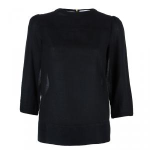 Pre Owned Diane von Furstenberg Black Silk Top M