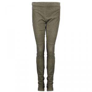 Pre Owned Diane Von Furstenberg Gretel Weathered Leather Pants S