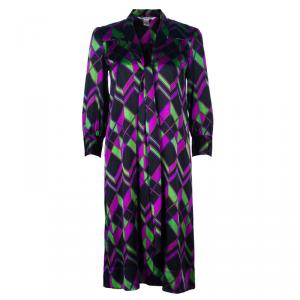 Pre Owned Diane von Furstenberg Sapphire Multicolor Dress S