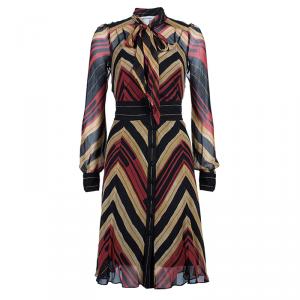 Pre Owned Diane Von Furstenberg 'Hannah' Tricolor Dress M
