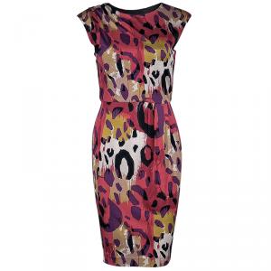 Pre Owned Diane von Furstenberg Revelry Multiprint Dress S