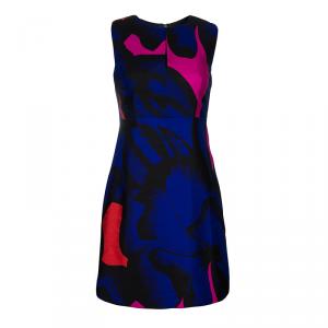 Pre Owned Diane Von Furstenberg Multicolor Print Yvette Dress XS
