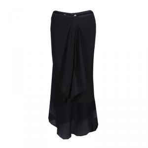 Pre Owned Diane von Furstenberg Black Maxi Skirt M