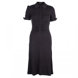 Pre Owned Diane Von Furstenberg Brown Wool Shirt Dress M