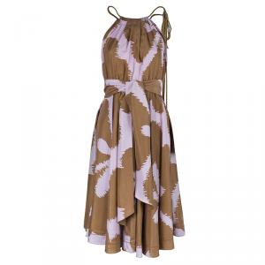 Pre Owned Diane Von Furstenberg Naro Printed Dress S