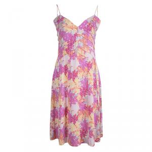 Pre Owned Diane Von Furstenberg Multicolor Silk Slip Alberstina Dress M