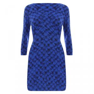 Pre Owned Diane Von Furstenberg New Julian Two Stretch Jersey Wrap Dress S