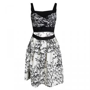 Pre Owned Diane Von Furstenberg Jayme Cut Out Detail Embellished Dress M