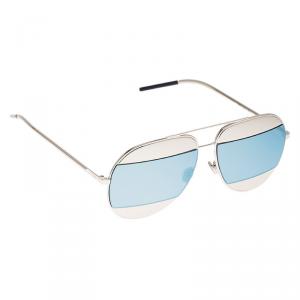 Pre Owned Dior Silver Split 1 Aviator Sunglasses