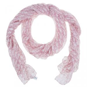 Dior Pink Silk Monogram Stole 
